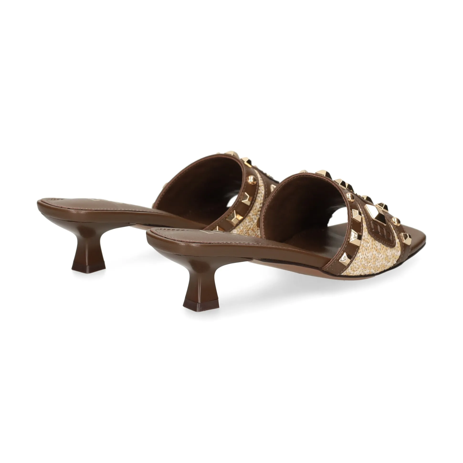 LODI Sandalias con tacón de Mujer A-ANTILA C1 TESTA/NATURA