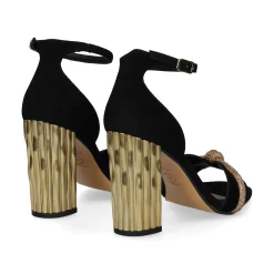 LODI Sandalias con tacón de Mujer WELTER NEGRO/TOPAZ