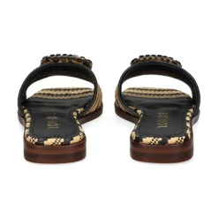 LODI Sandalias planas de Mujer NU4890 RAFIA NEGRO/
