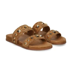 LODI Sandalias planas de Mujer A-POL C4 CAMEL