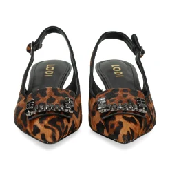 LODI Zapatos de tacón medio de Mujer RINOLA LEOPARDO/NEGRO