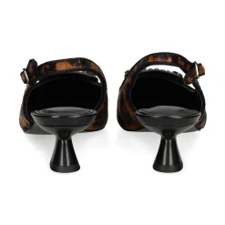 LODI Zapatos de tacón medio de Mujer RINOLA LEOPARDO/NEGRO