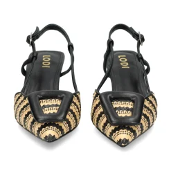 LODI Zapatos de tacón medio de Mujer BESO EGRO-NATURAL