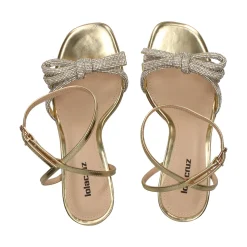 LOLA CRUZ Sandalias con tacón de Mujer 249Z17BK ORO