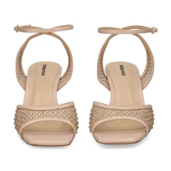 LOLA CRUZ Sandalias con tacón de Mujer 190Z13BK NUDE