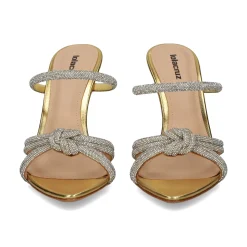 LOLA CRUZ Sandalias con tacón de Mujer 263Z19BK ORO