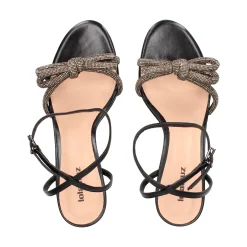 LOLA CRUZ Sandalias con tacón de Mujer 250Z13BK NEGRO
