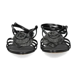 LOLA CRUZ Sandalias planas de Mujer 057Z13BK NEGRO