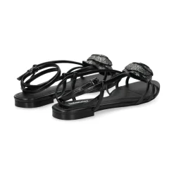 LOLA CRUZ Sandalias planas de Mujer 057Z13BK NEGRO