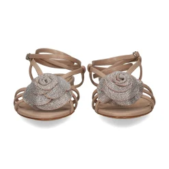 LOLA CRUZ Sandalias planas de Mujer 057Z13BK NUDE