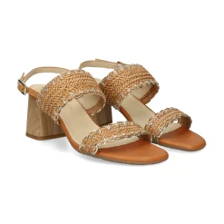 LÓPEZ Sandalias con plataforma de Mujer 24628 CAMEL