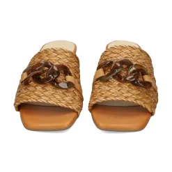 LÓPEZ Sandalias con tacón de Mujer 24524 CAMEL