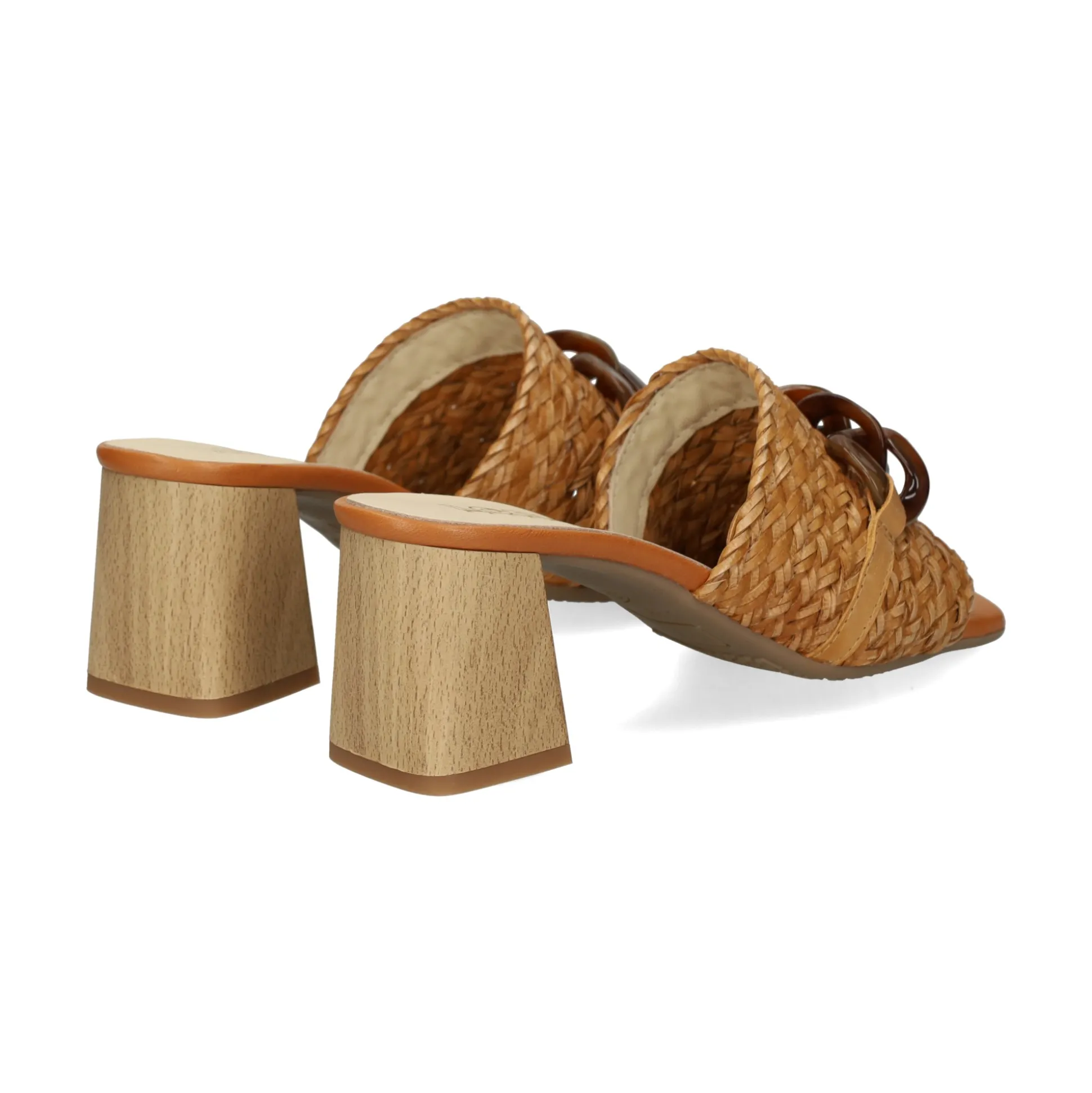 LÓPEZ Sandalias con tacón de Mujer 24524 CAMEL