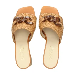 LÓPEZ Sandalias con tacón de Mujer 24524 CAMEL