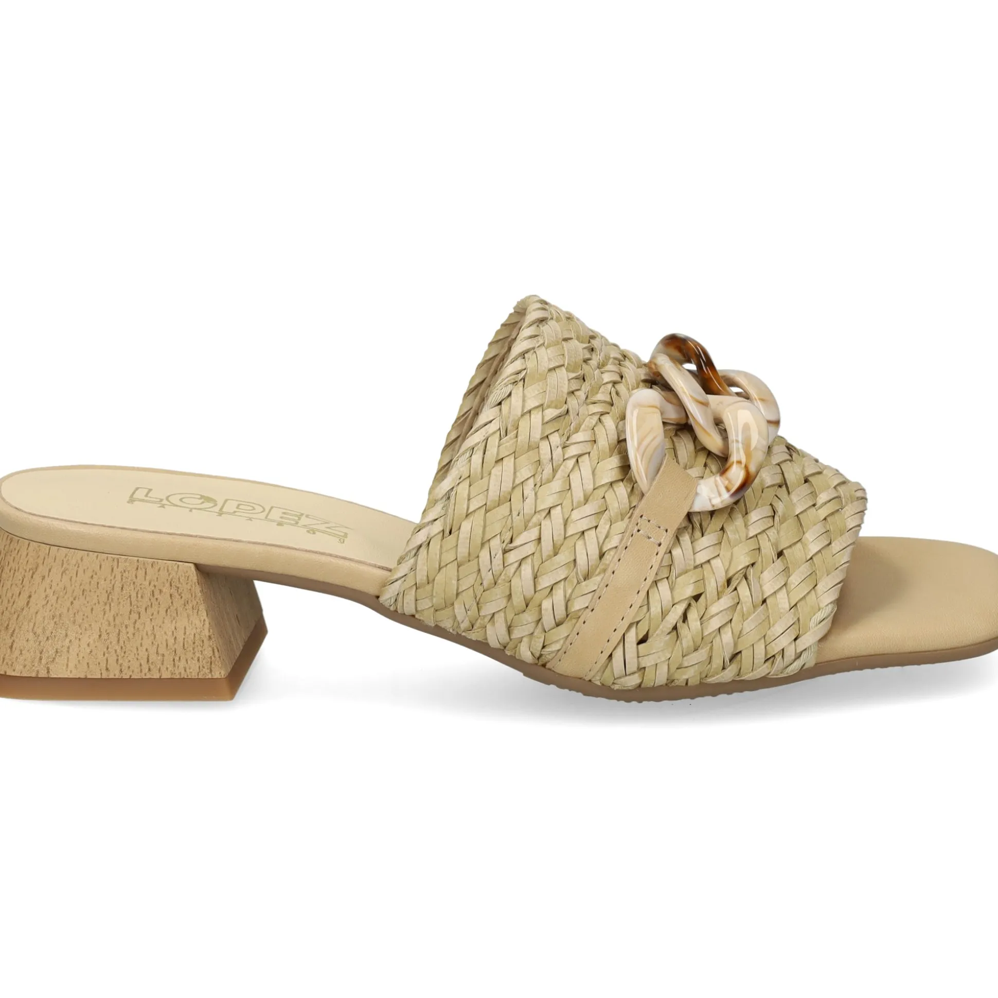 LÓPEZ Sandalias con tacón de Mujer 24524 ARENA