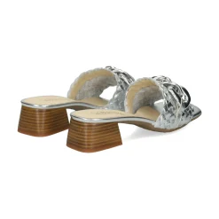 LÓPEZ Sandalias con tacón de Mujer 24521 SILVER