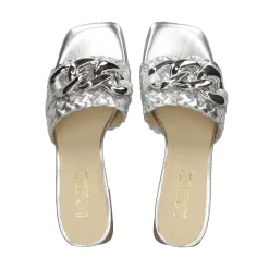 LÓPEZ Sandalias con tacón de Mujer 24521 SILVER