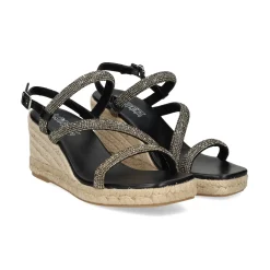 LÓPEZ Sandalias cuña de Mujer 24793 NEGRO