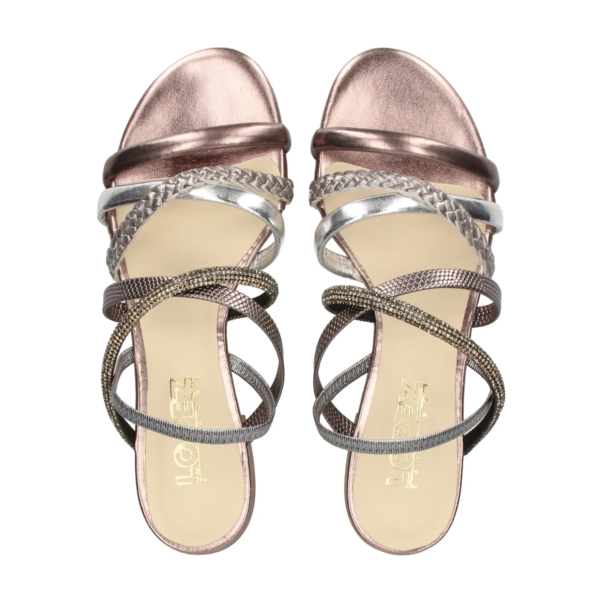 LÓPEZ Sandalias planas de Mujer 24640 MULTI PIRITA