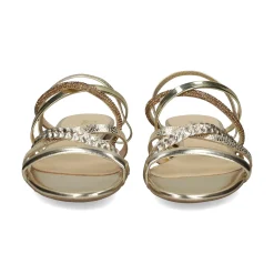 LÓPEZ Sandalias planas de Mujer 24640 MULTI PLATINO