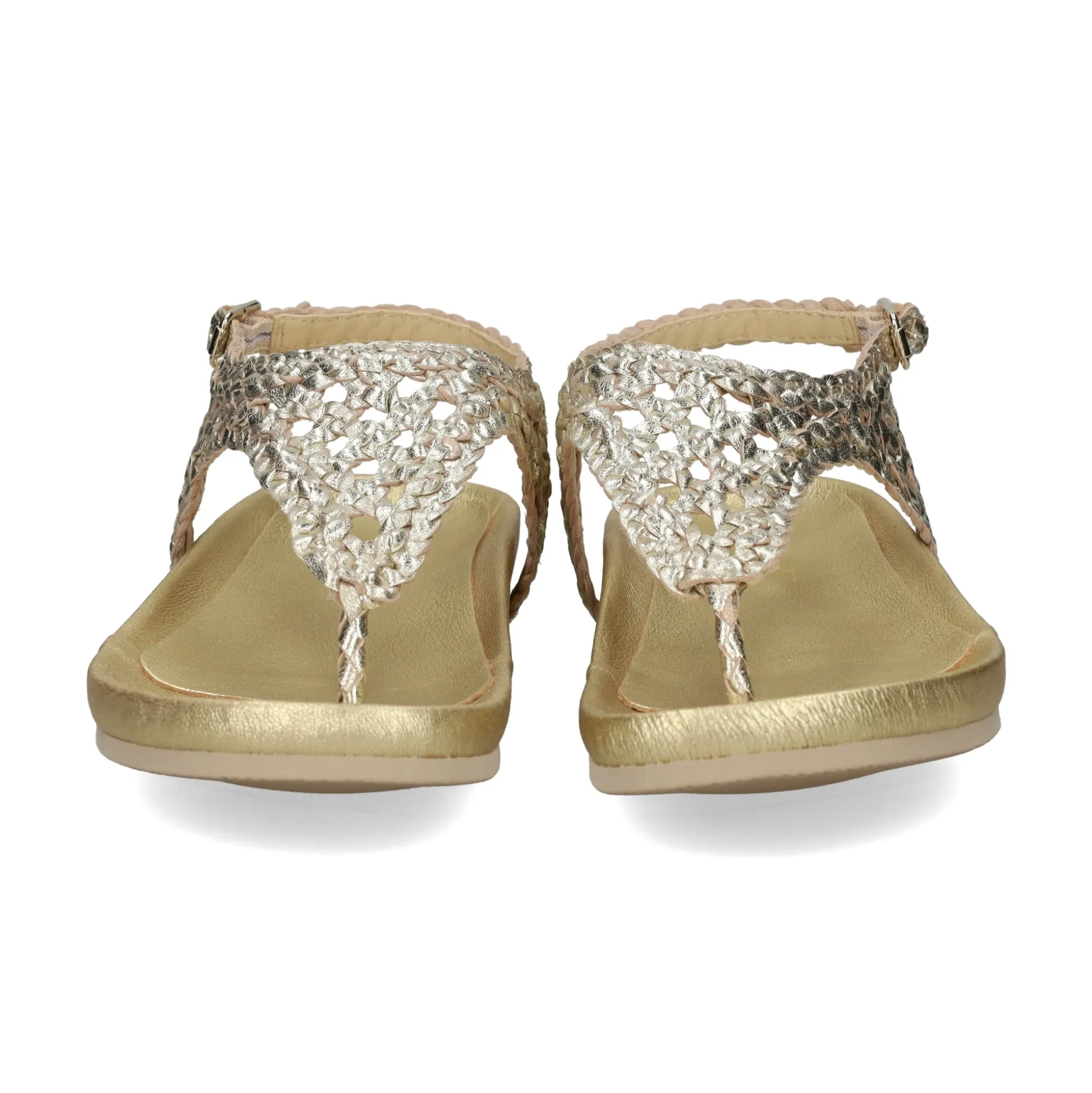 LÓPEZ Sandalias planas de Mujer 24740 PLATINO