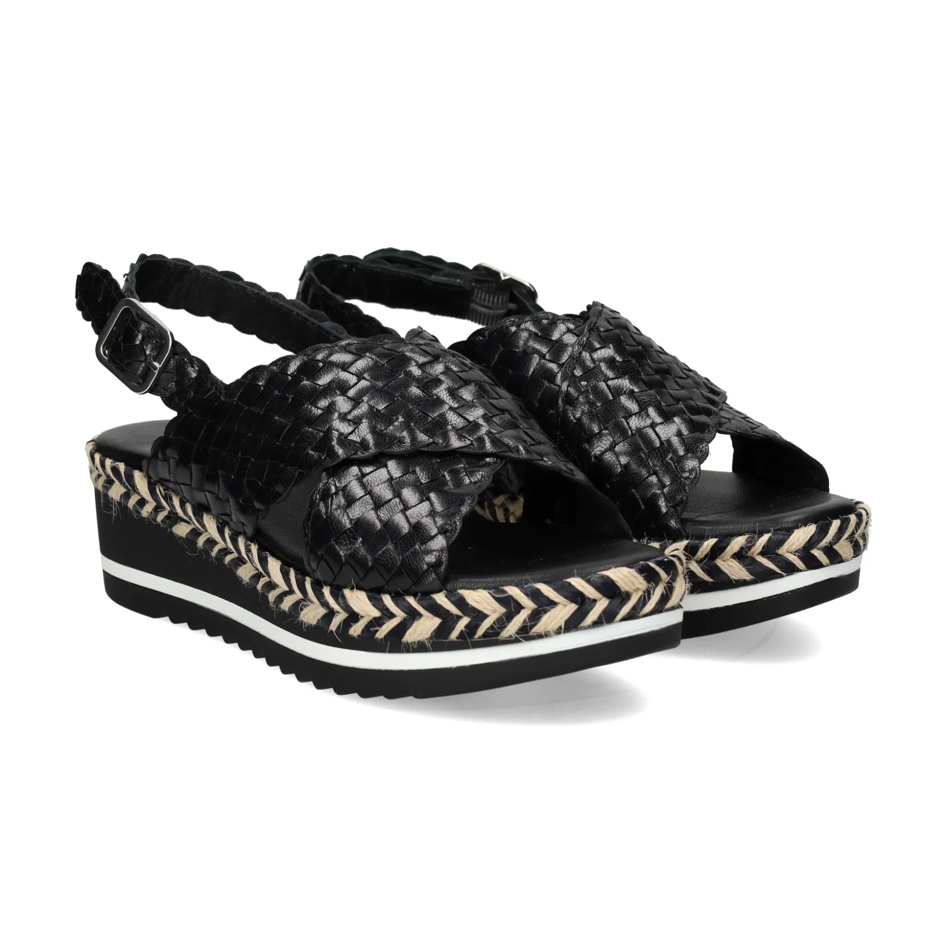 LÓPEZ Sandalias planas de Mujer 22830 NEGRO