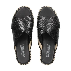 LÓPEZ Sandalias planas de Mujer 16257 NEGRO