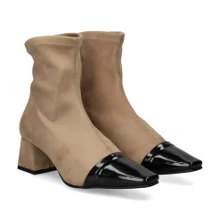 MISS ELASTIC Botines con tacón de Mujer 76152 3F TIERRA/NEGRO