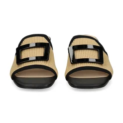 MISS ELASTIC Sandalias con tacón de Mujer 73032 72 CAMEL-NEGRO