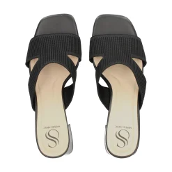 MISS ELASTIC Sandalias con tacón de Mujer 73033 05 NEGRO