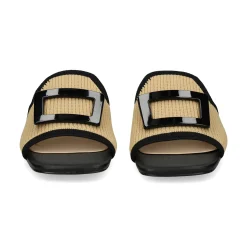 MISS ELASTIC Sandalias con tacón de Mujer 73024 72 CAMEL-NEGRO