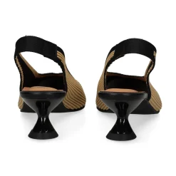 MISS ELASTIC Zapatos de tacón medio de Mujer 76535 72 CAMEL/NEGRO