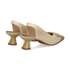 MISS ELASTIC Zapatos de tacón medio de Mujer 76404 3V CREMA/AVENA