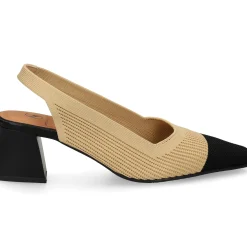 MISS ELASTIC Zapatos de tacón medio de Mujer 76702 72 CAMEL/NEGRO