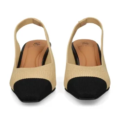 MISS ELASTIC Zapatos de tacón medio de Mujer 76702 72 CAMEL/NEGRO