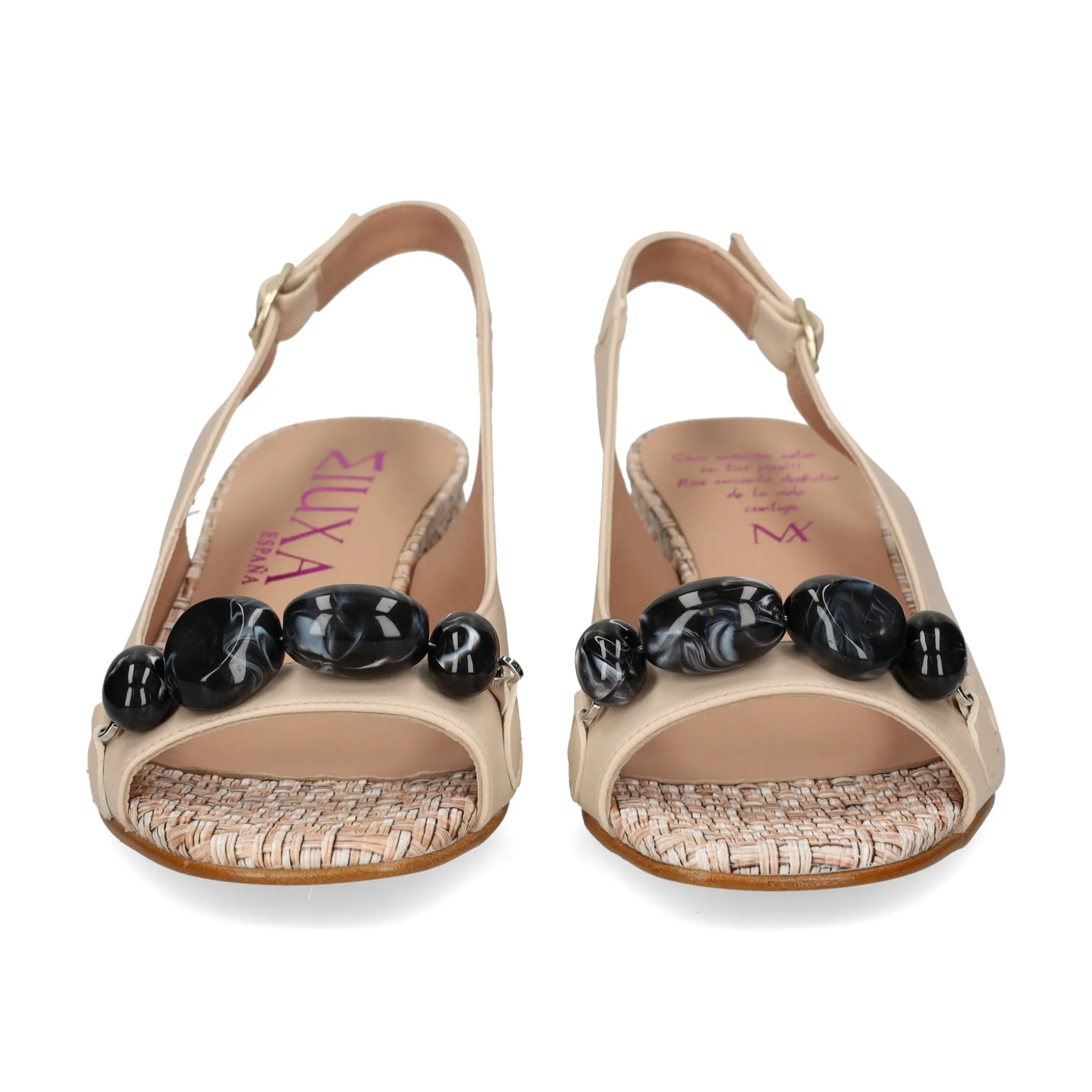 MIUXA Sandalias con tacón de Mujer VEROCA LAPONIA/BEIGE