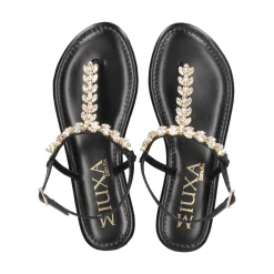 MIUXA Sandalias planas de Mujer XAVI NEGRO