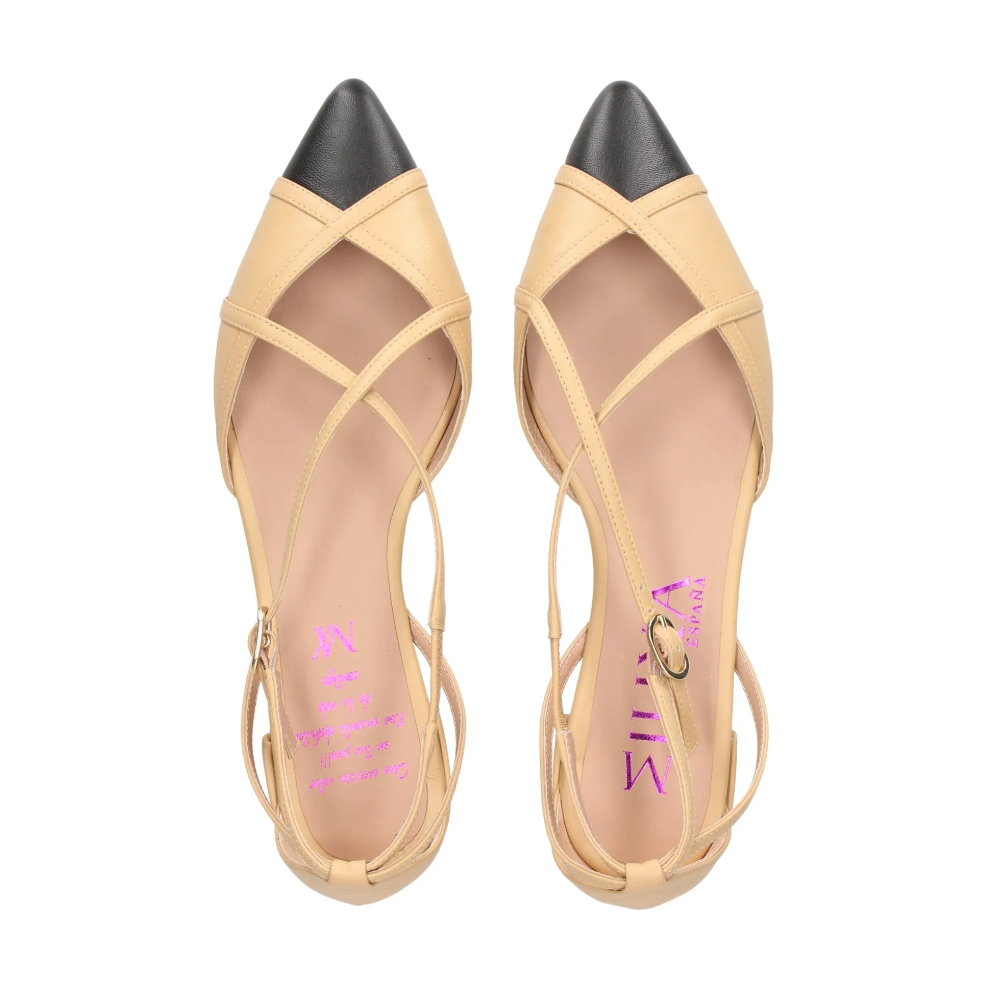 MIUXA Zapatos planos de Mujer ZAKLIO NEGRO/CHERISH