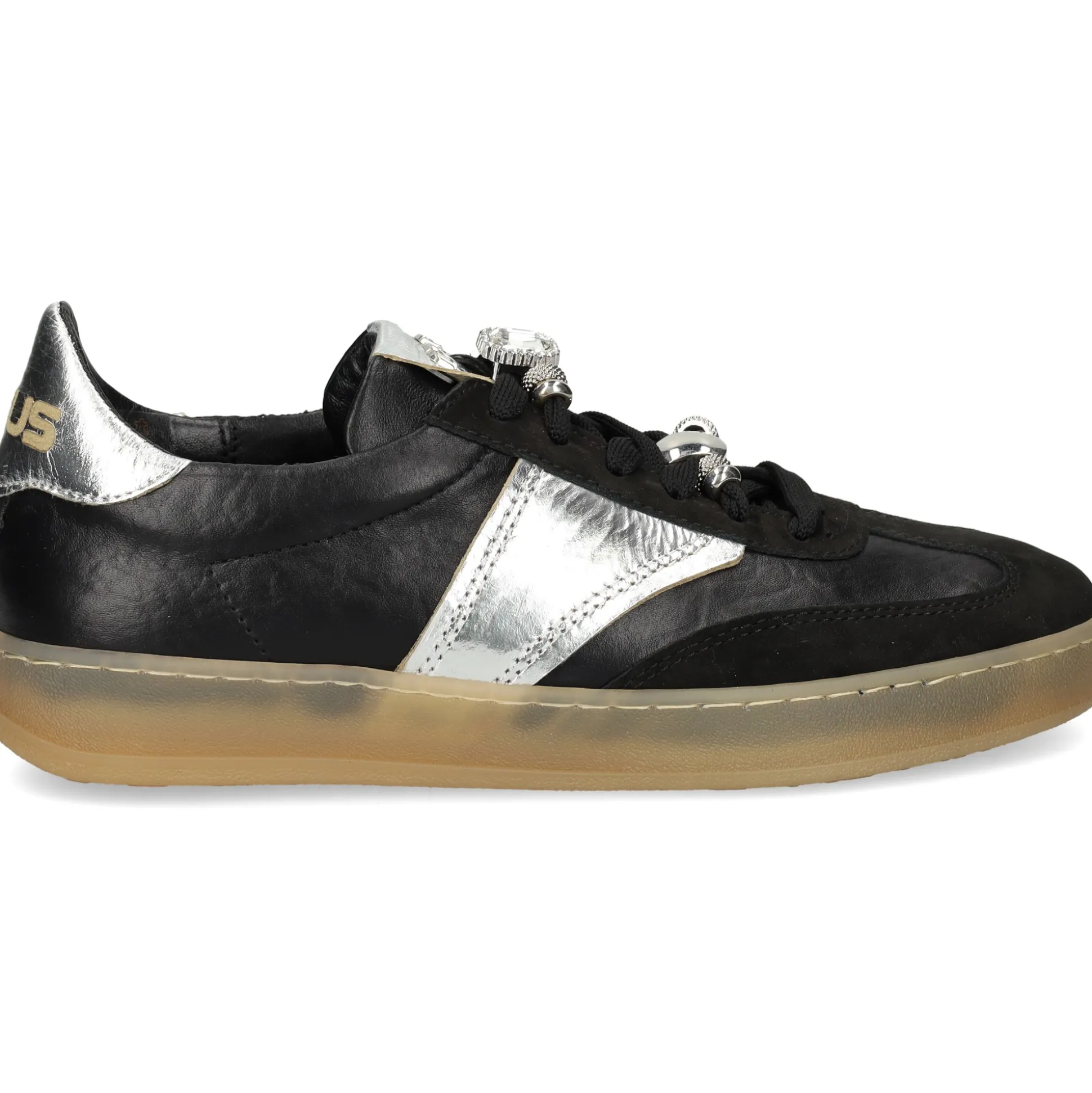 MJUS Zapatillas de Mujer T94172 NERO+ARGENTO