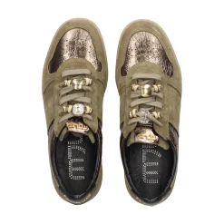MJUS Zapatillas de Mujer T94174 OLIVA+ANTICO+
