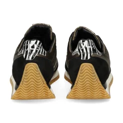 MJUS Zapatillas de Mujer L14125 NERO+ARGENTO+