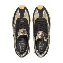 MJUS Zapatillas de Mujer L14125 NERO+ARGENTO+