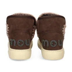 MOU Botines planos de Mujer Eskimo sneak bold glitter logo MOCHA