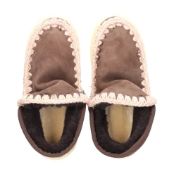 MOU Botines planos de Mujer Eskimo sneak bold glitter logo MOCHA