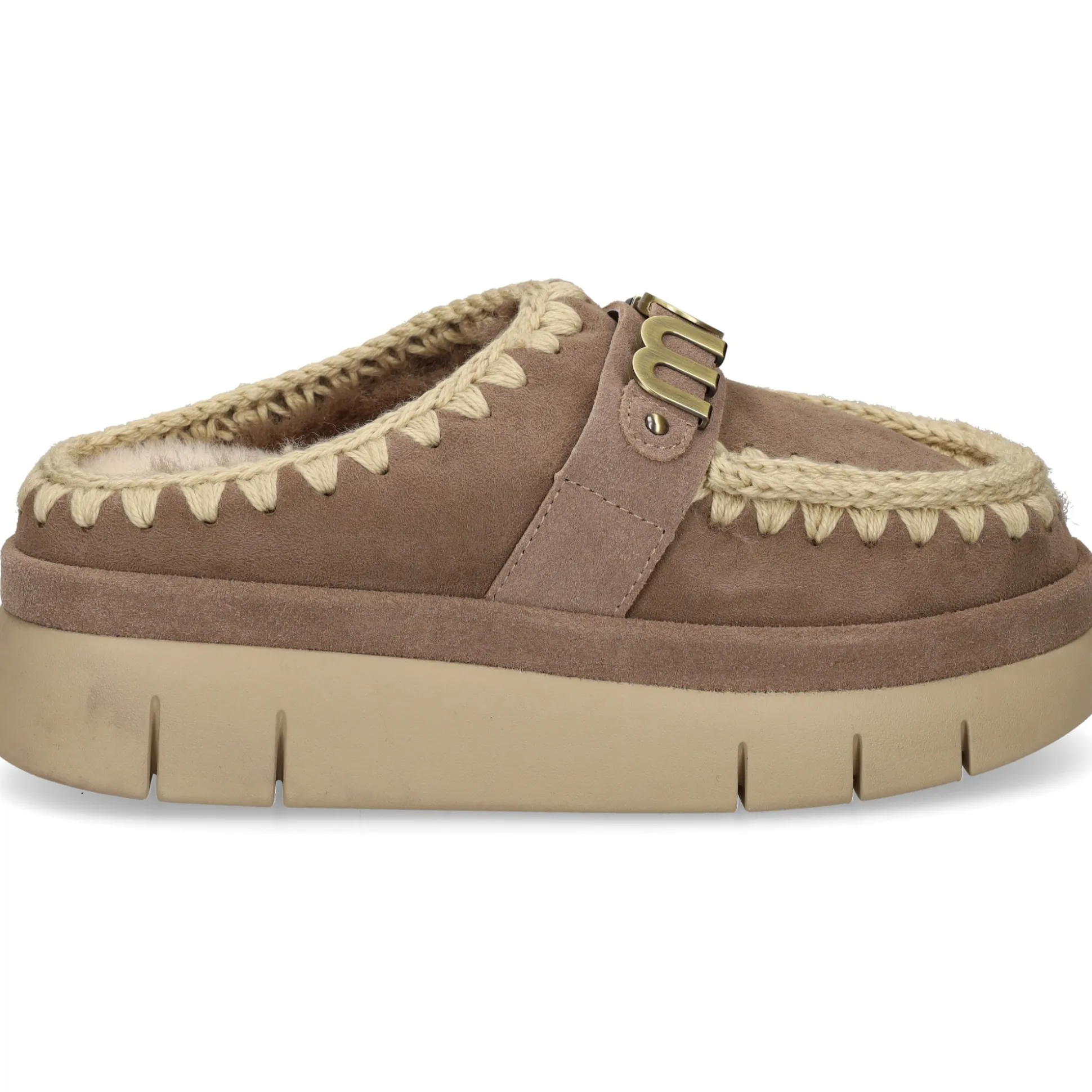 MOU Zuecos de Mujer Bounce welt clog suede ELGRY