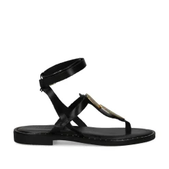 MYCONIAN Sandalias planas de Mujer 2206 NEGRO