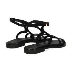 MYCONIAN Sandalias planas de Mujer 2133 NEGRO