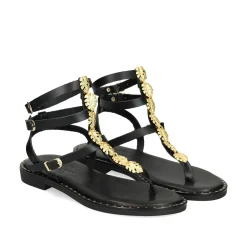 MYCONIAN Sandalias planas de Mujer 221082 NEGRO