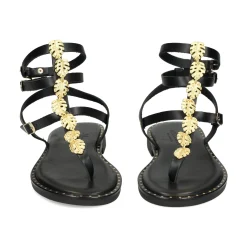 MYCONIAN Sandalias planas de Mujer 221082 NEGRO