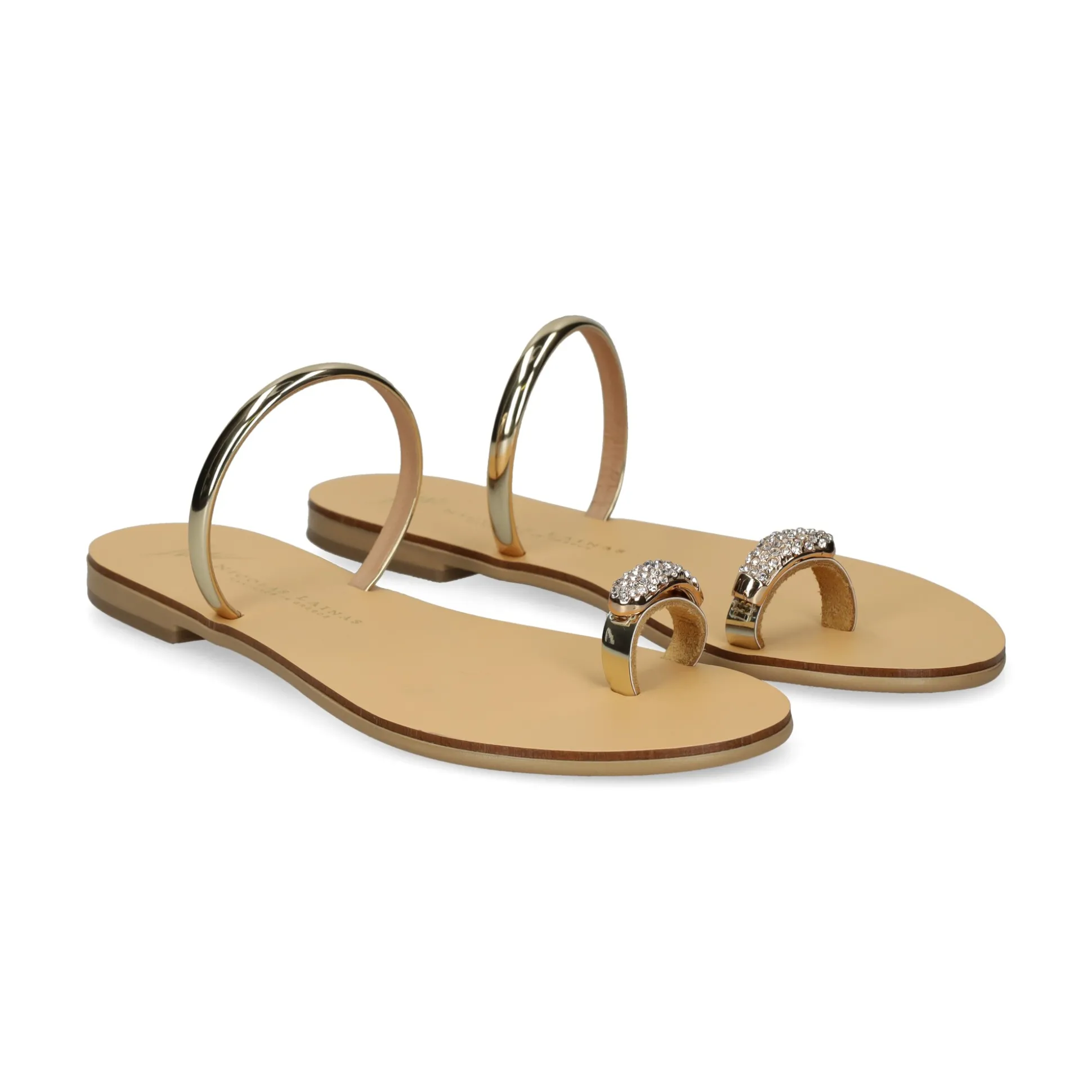 NICOLAS LAINAS Sandalias planas de Mujer 243-T ORO